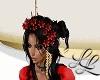 Hair Flower "Japan" Red