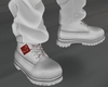 [S] White/Red Boots