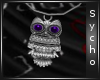 *S* Owl Necklace Purple