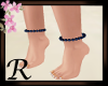 Navy Ankle Beads