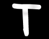 Letter T in Pure White