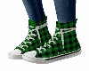 GREEN  PLAID  SNEAKERS