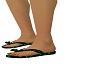 green stars flipflops