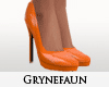 Patent heels orange