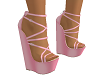 Strappy Pink Wedges