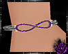 Infinity bracelet purple