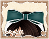 teal baby bow