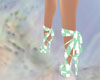 heels green/white