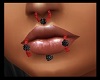 Red/Black face piercing
