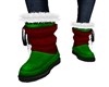 GREEN/ RED WINTER BOOTS
