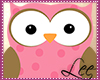 Pink Owl PNG Sticker