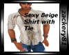 Sexy Beige Shirt n Tie