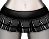 Leather skirt + tights