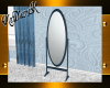MsD Blue Wicker Mirror