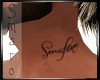 S: Serafina neck tattoo