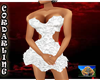 White Silver mini Dress