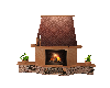 pine fireplace