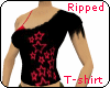Ripped Black+Red T-shirt