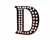 Letter D red/silver ani