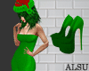 Holiday green heels