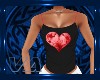 Fancy Heart Top blk-red