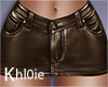 K brown leather skirt