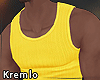Tank Top Fitted Yellow