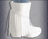 |S| White Fringe Boots