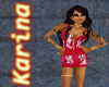 -K- Mini Dress red orntl