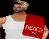 Beach DJ Red Towel