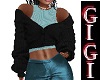 GM Liv Sweater Blk-Teal
