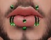 Lip Piercing Set 1 Green