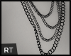 $ Chain Necklace Black