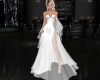 White Sheer Shawl Gown