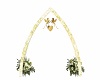 golden wedding arch