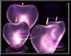 Purpurine Heart Candles