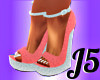 J5|Pink & Gray Wedges