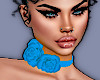 Rose Choker Blue