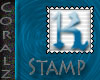 Teal "K" Stamp