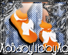 orange doll shoes