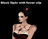 Black Updo & Flower Clip