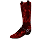 Boots Red Sequin Flames