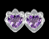 Silver violet Earring