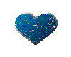 teal/blu sparkle heart