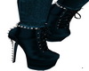 Teal Spiked Booties