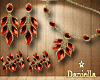 D| Jewelry Set Red/Gold