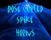 rose curled spike horns