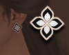 Black flowers earring