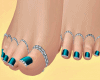 Feet + Teal Nails