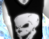 skull v-neck knit